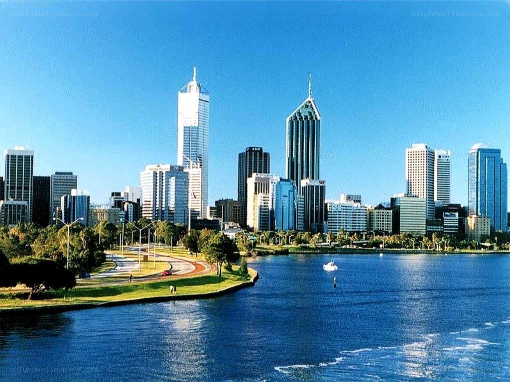 Perth city skyline view