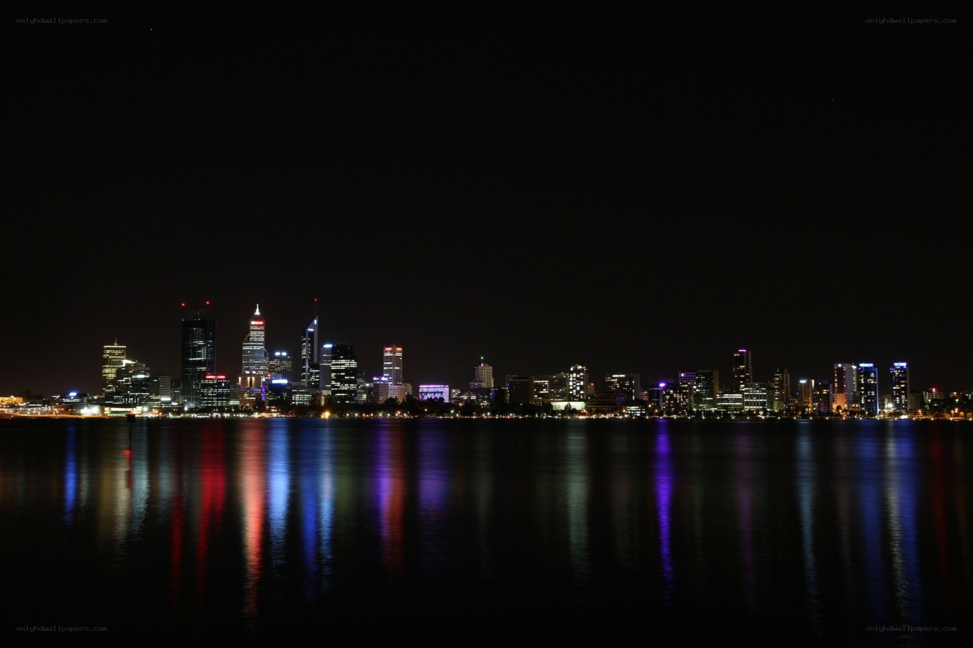 Perth skyline at night