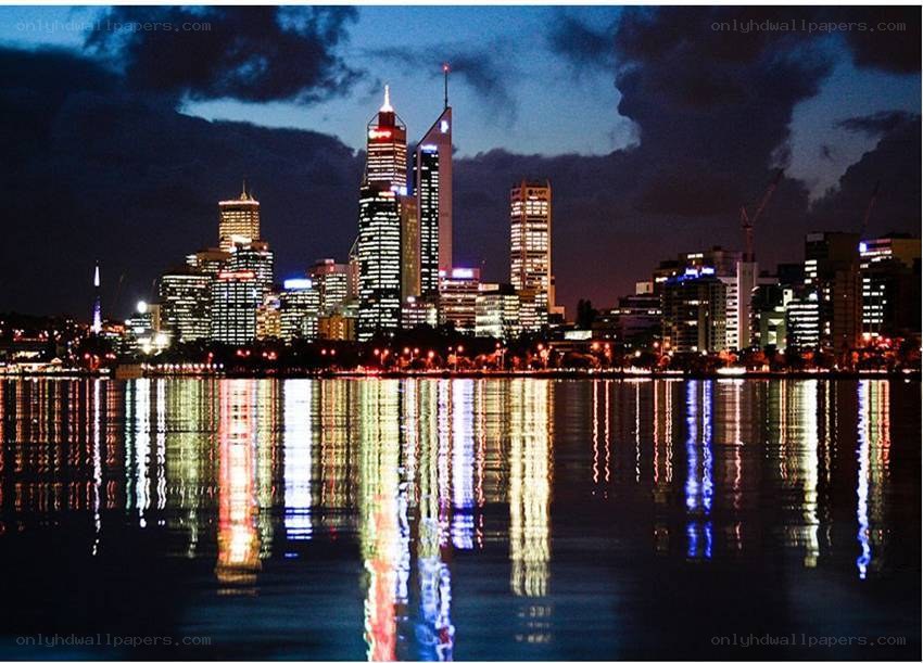 Perth skyline at night