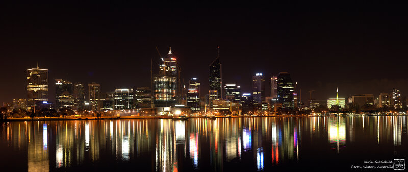 Perth skyline at night