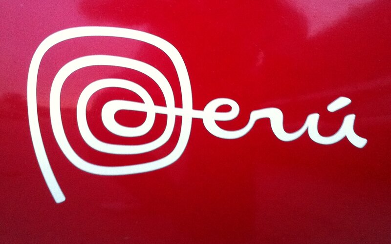 Peru Logo on Red Surface