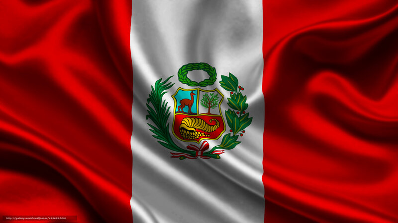 Peruvian flag waving