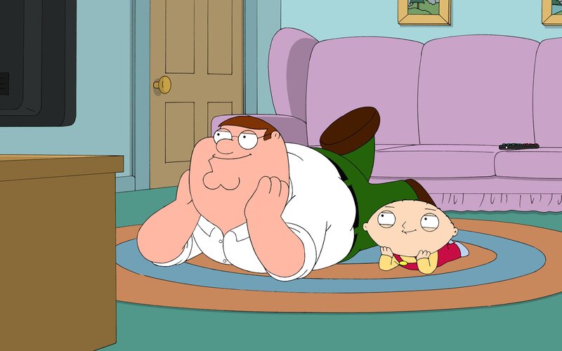 Peter and Stewie on Floor