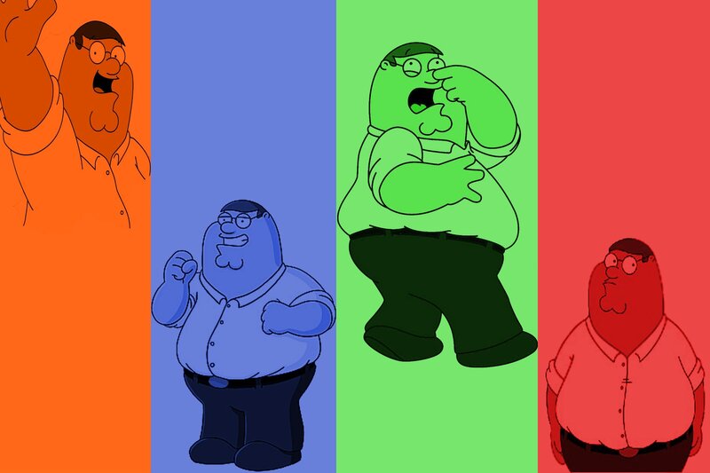 Peter Griffin color variations