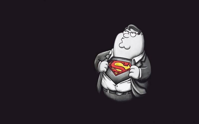 Peter Griffin Revealing Superman Suit
