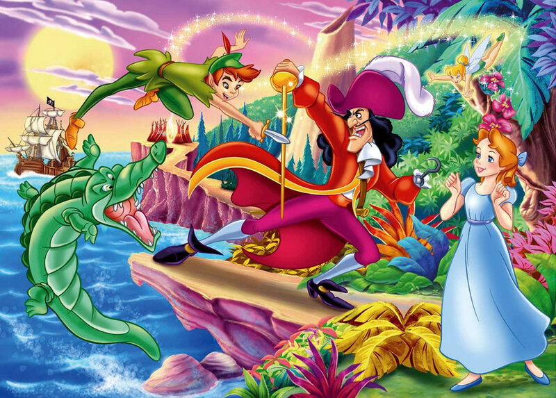 Peter Pan and Captain Hook — Green, Dramatic