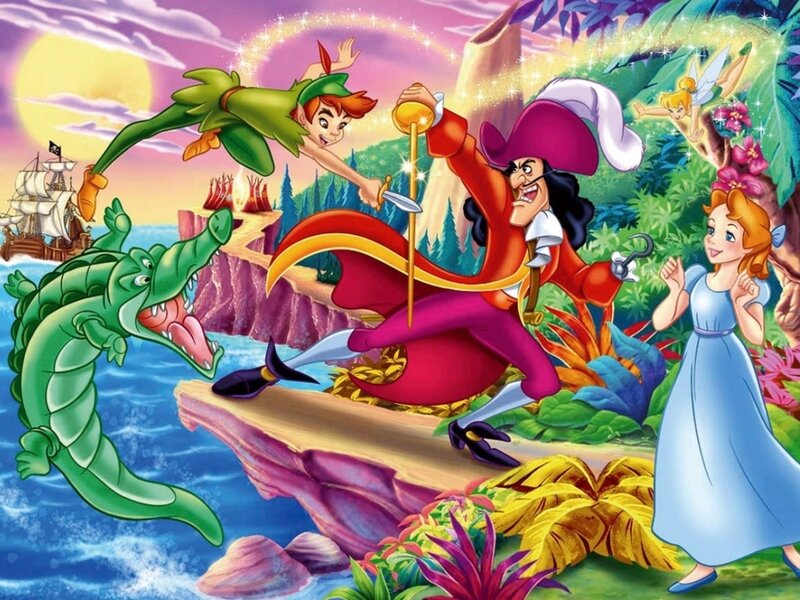 Peter Pan and Captain Hook — Green