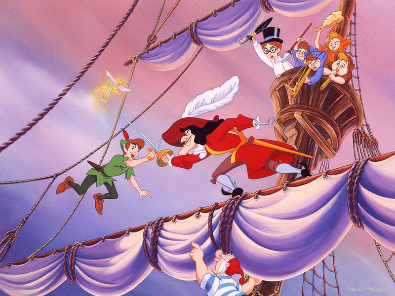 Peter Pan and Captain Hook — Purple