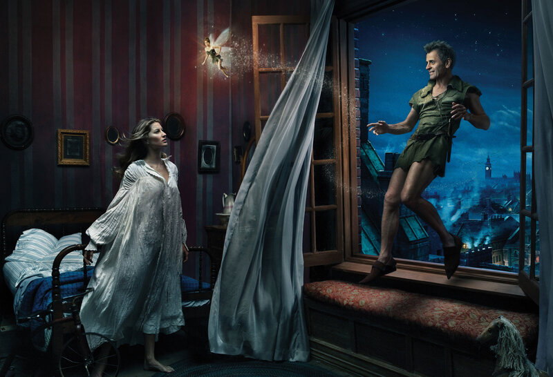 Peter Pan and Wendy in a magical moment