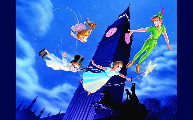 Peter Pan Flying with Children