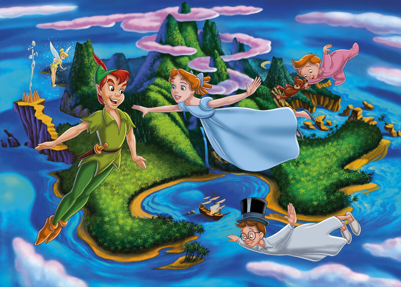 Peter Pan Flying with Friends — Blue