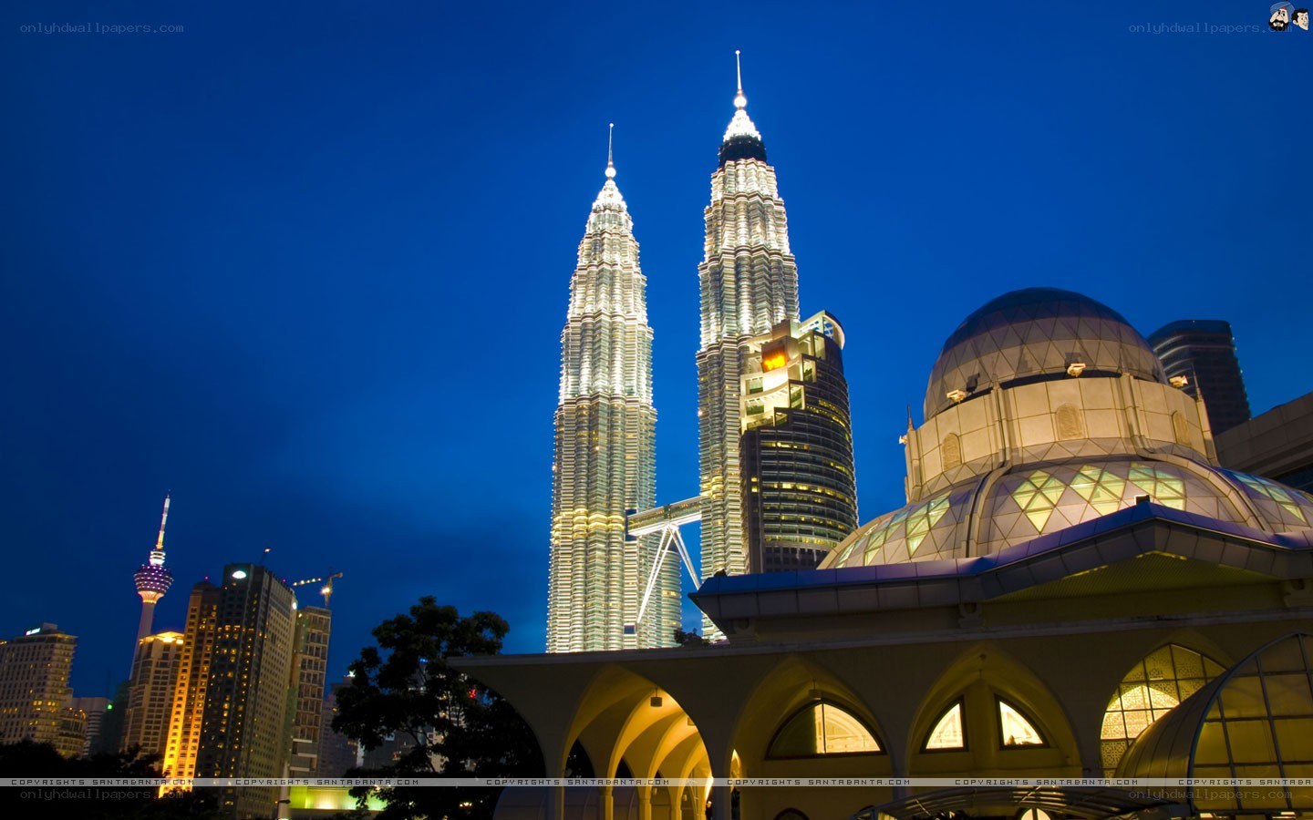 Petronas Towers at dusk