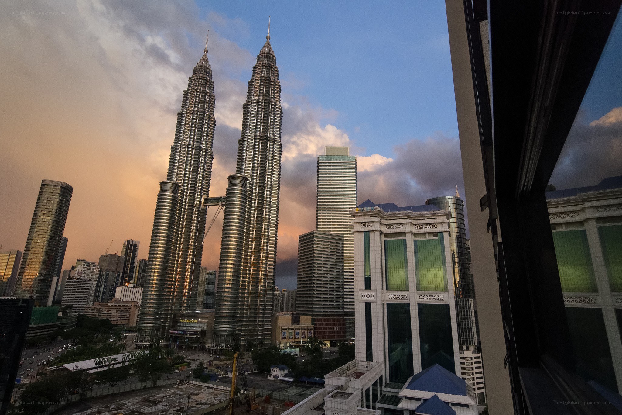 Petronas Towers at sunset