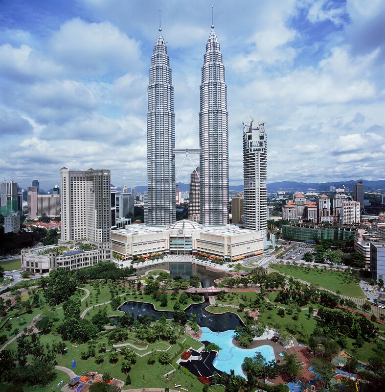Petronas Twin Towers and park
