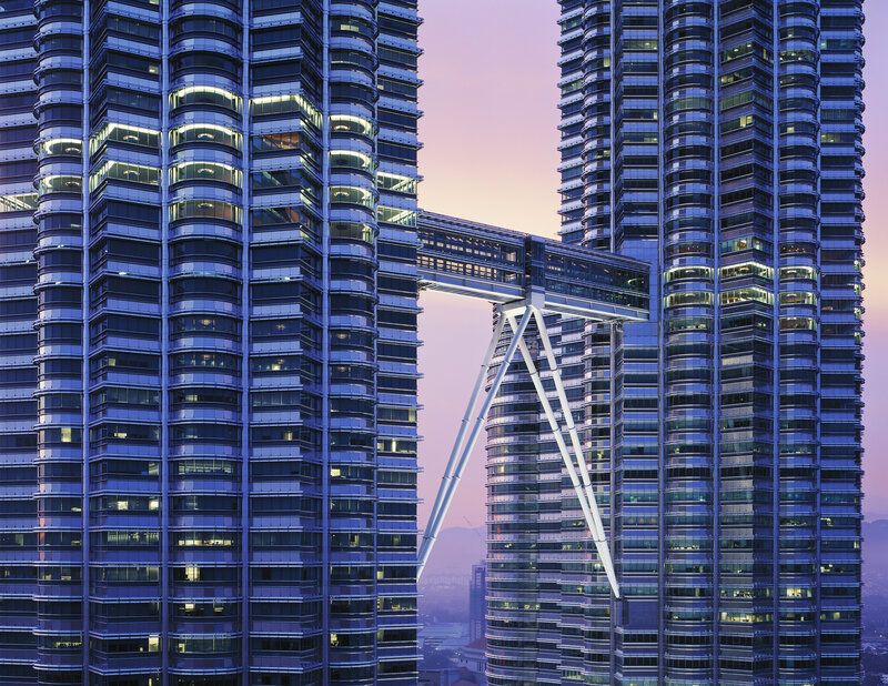 Petronas Twin Towers at dusk