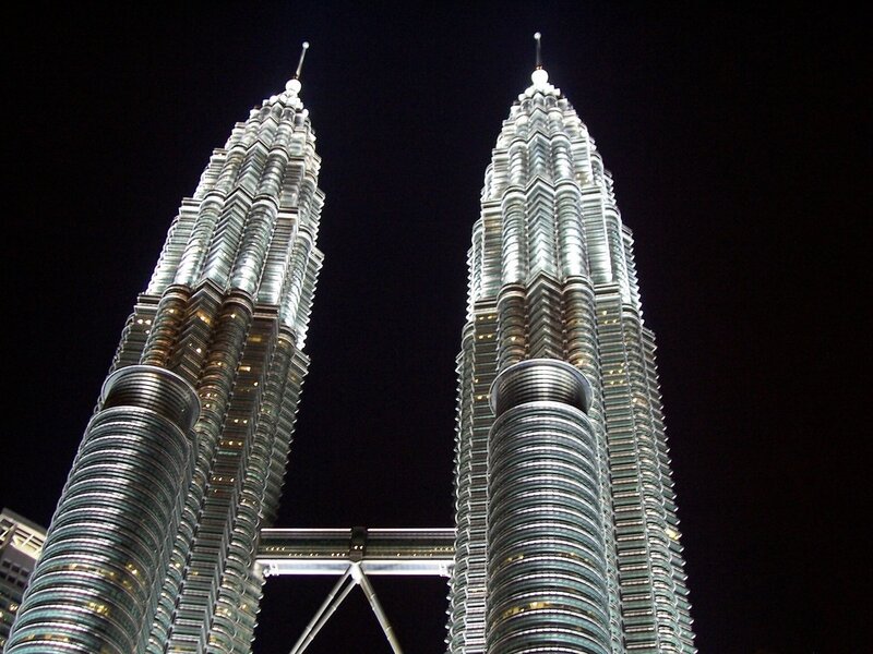 Petronas Twin Towers at night