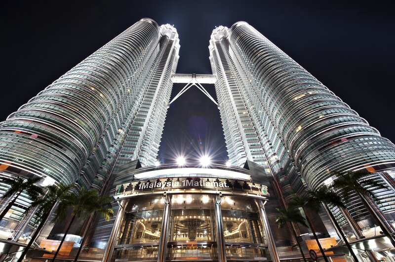 Petronas Twin Towers at night