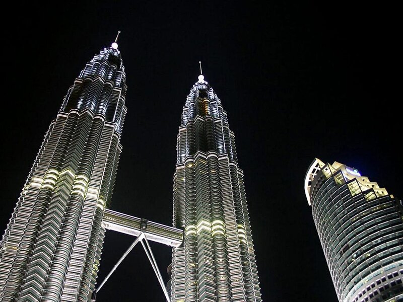 Petronas Twin Towers at night
