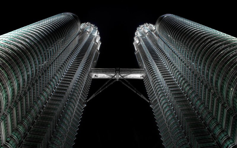 Petronas Twin Towers at night