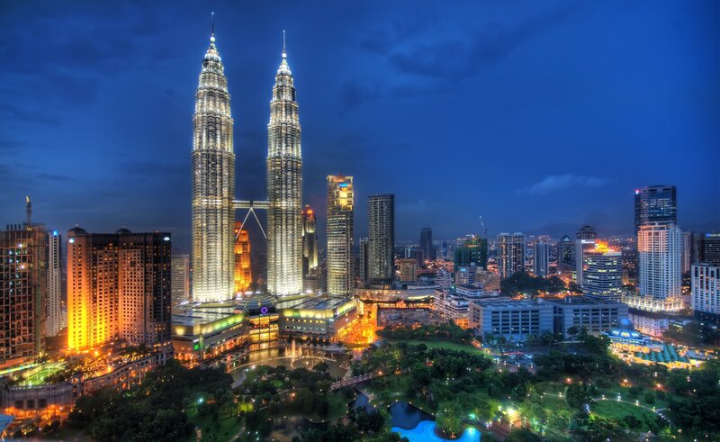 Petronas Twin Towers — Blue