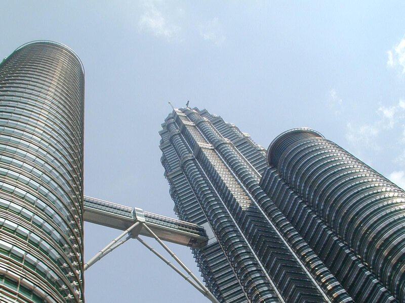 Petronas Twin Towers — Gray, Dramatic, Afternoon