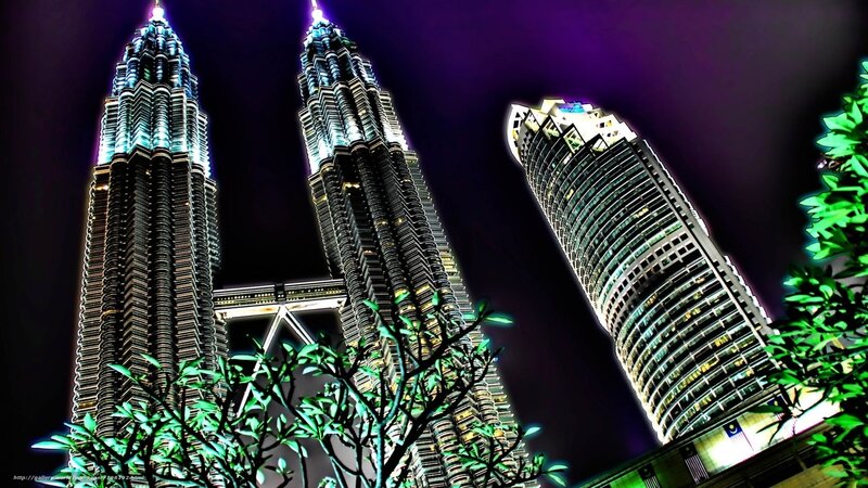 Petronas Twin Towers — Purple