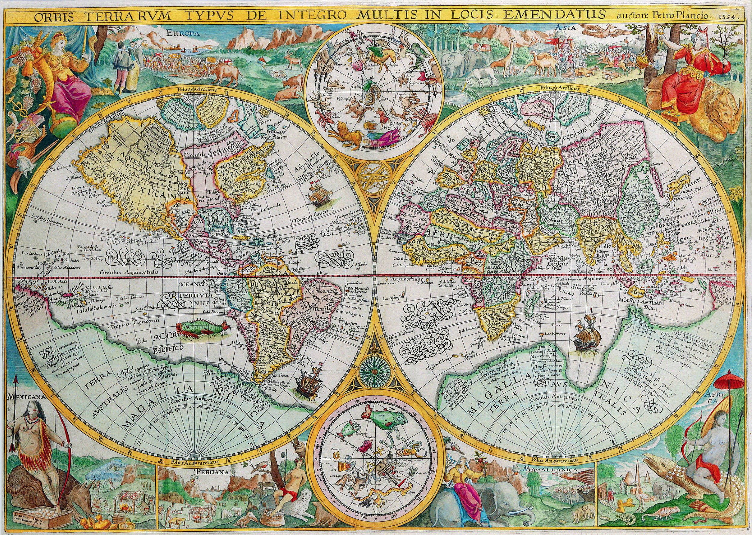 Petrus Plancius world map