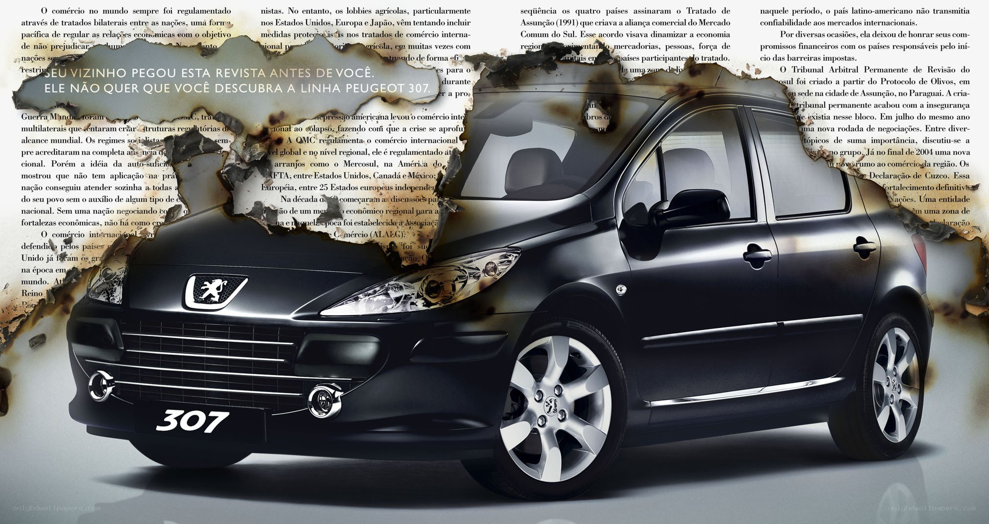 Peugeot 307 car advertisement