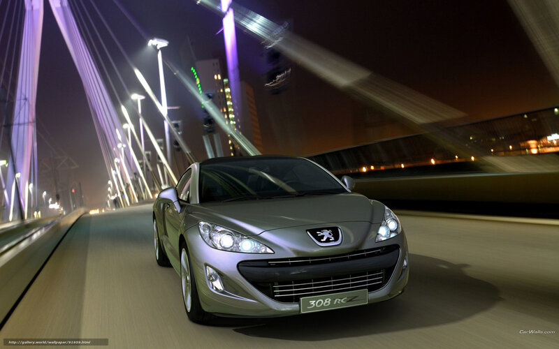 Peugeot 308 RCZ on a city bridge