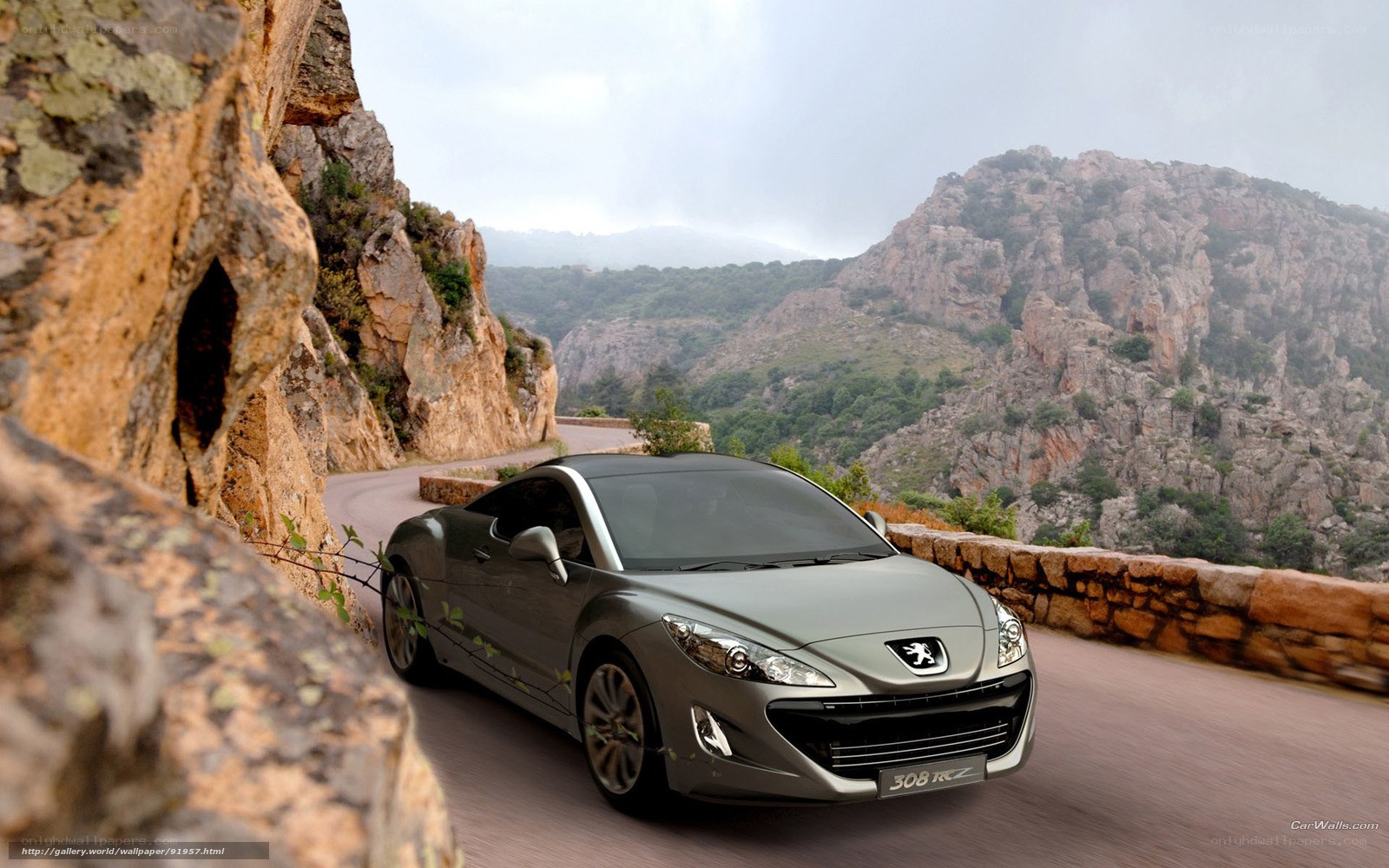 Peugeot 308 RCZ on a mountain road