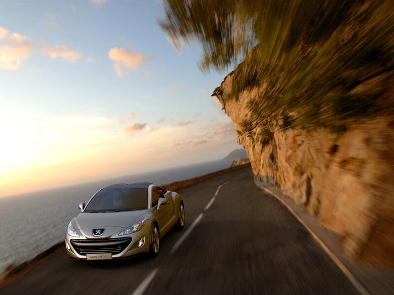 Peugeot 308 RCZ on coastal road