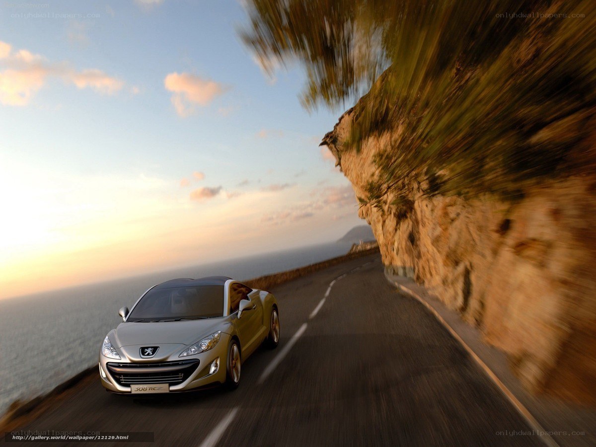 Peugeot 308 RCZ on coastal road