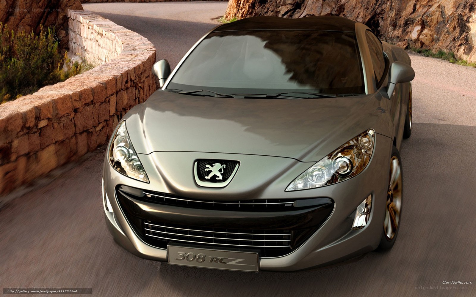 Peugeot 308 RCZ on winding road