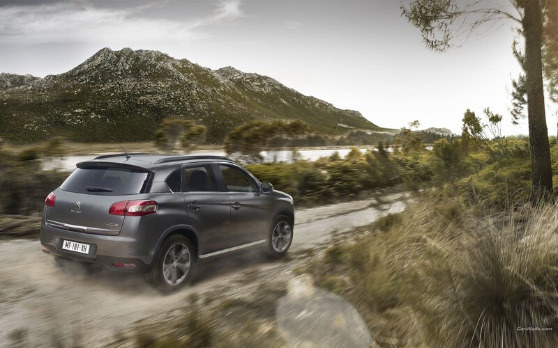 Peugeot 4008 on a dirt road