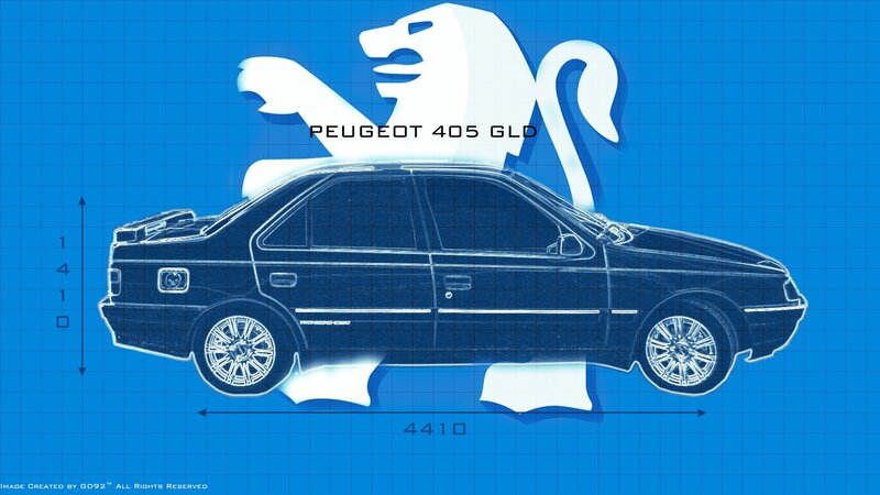 Peugeot 405 GLD blueprint