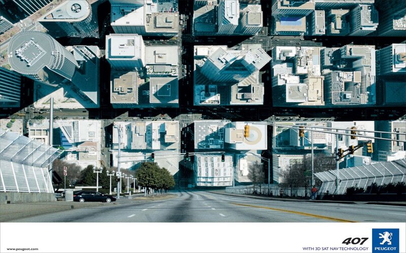 Peugeot 407 cityscape ad