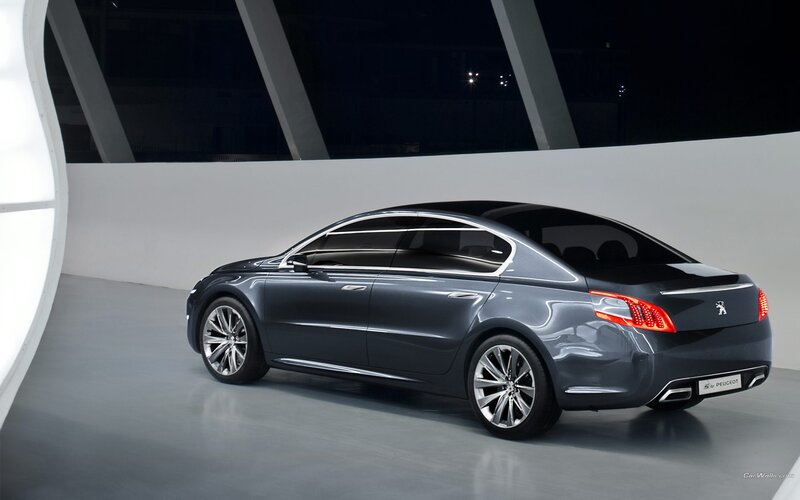 Peugeot 508 Concept Car — Gray, Dramatic, Night, Photograph