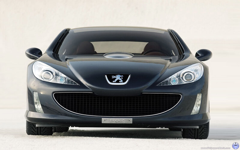 Peugeot 907 Concept Car — Black, Neutral, Photograph, Grille