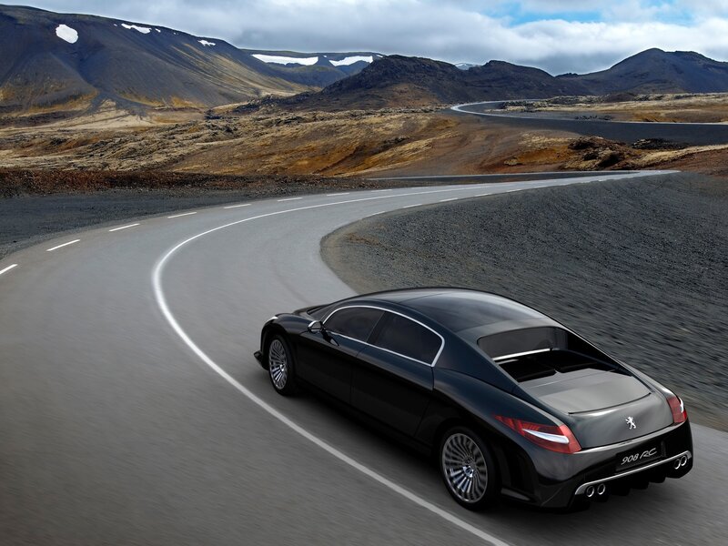 Peugeot 908 RC on a winding road