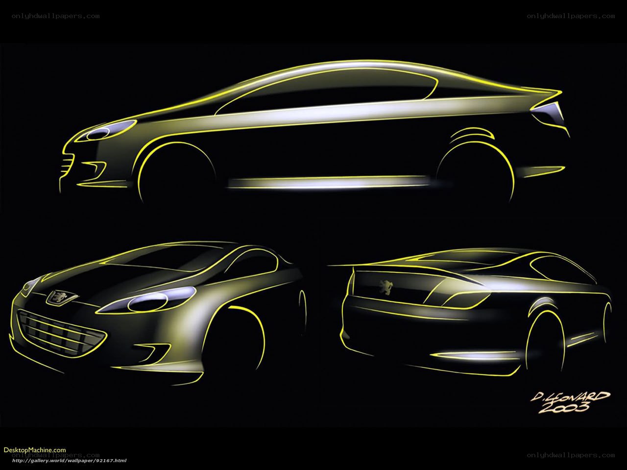 Peugeot car design sketches