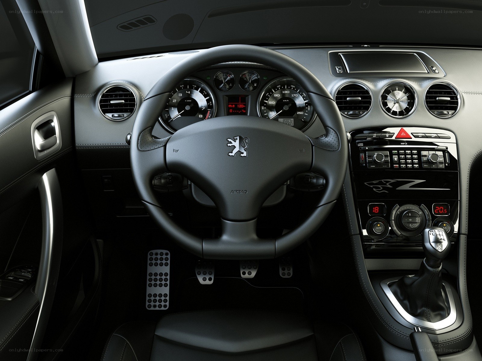 Peugeot car interior dashboard