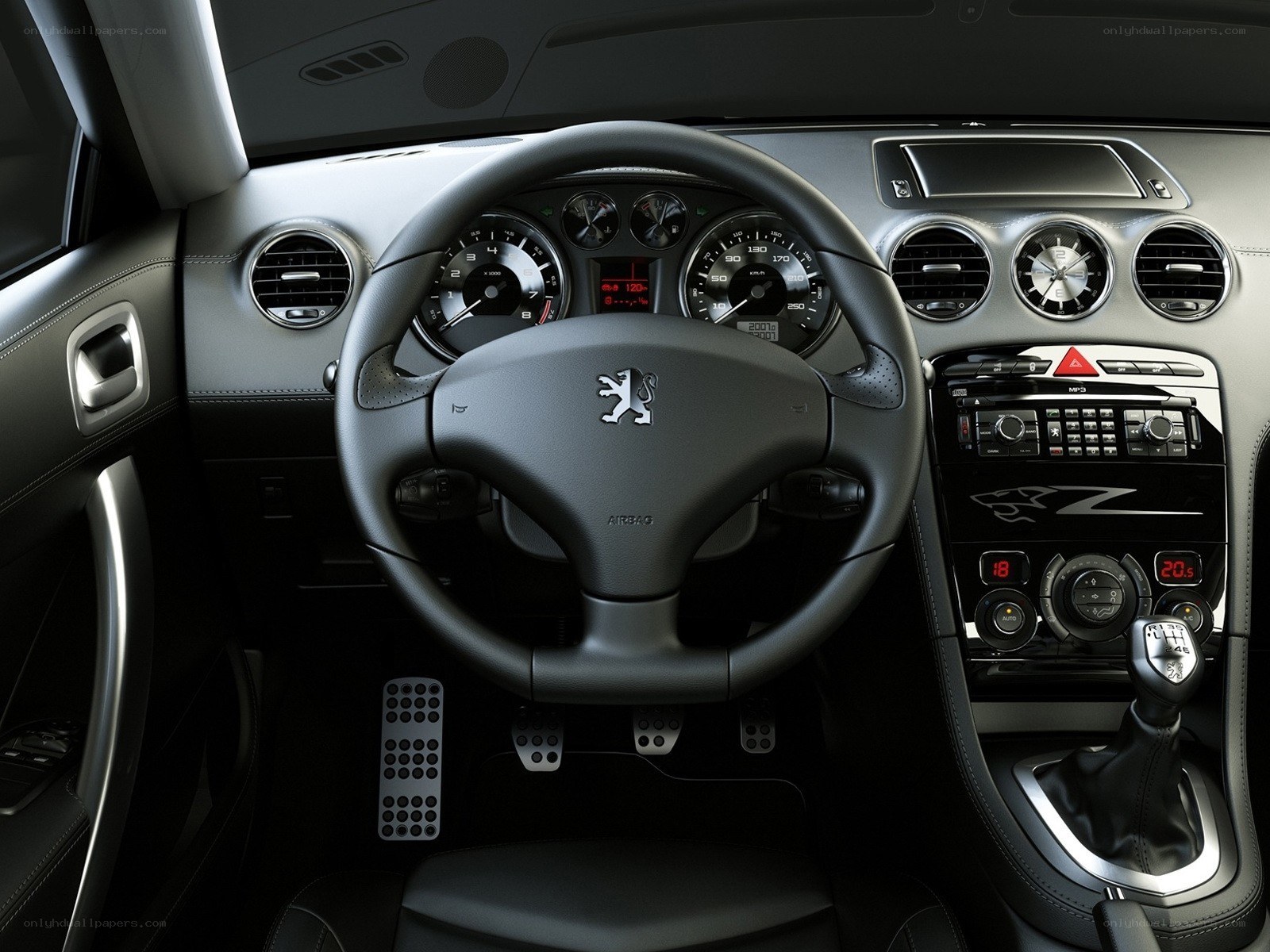 Peugeot car interior dashboard