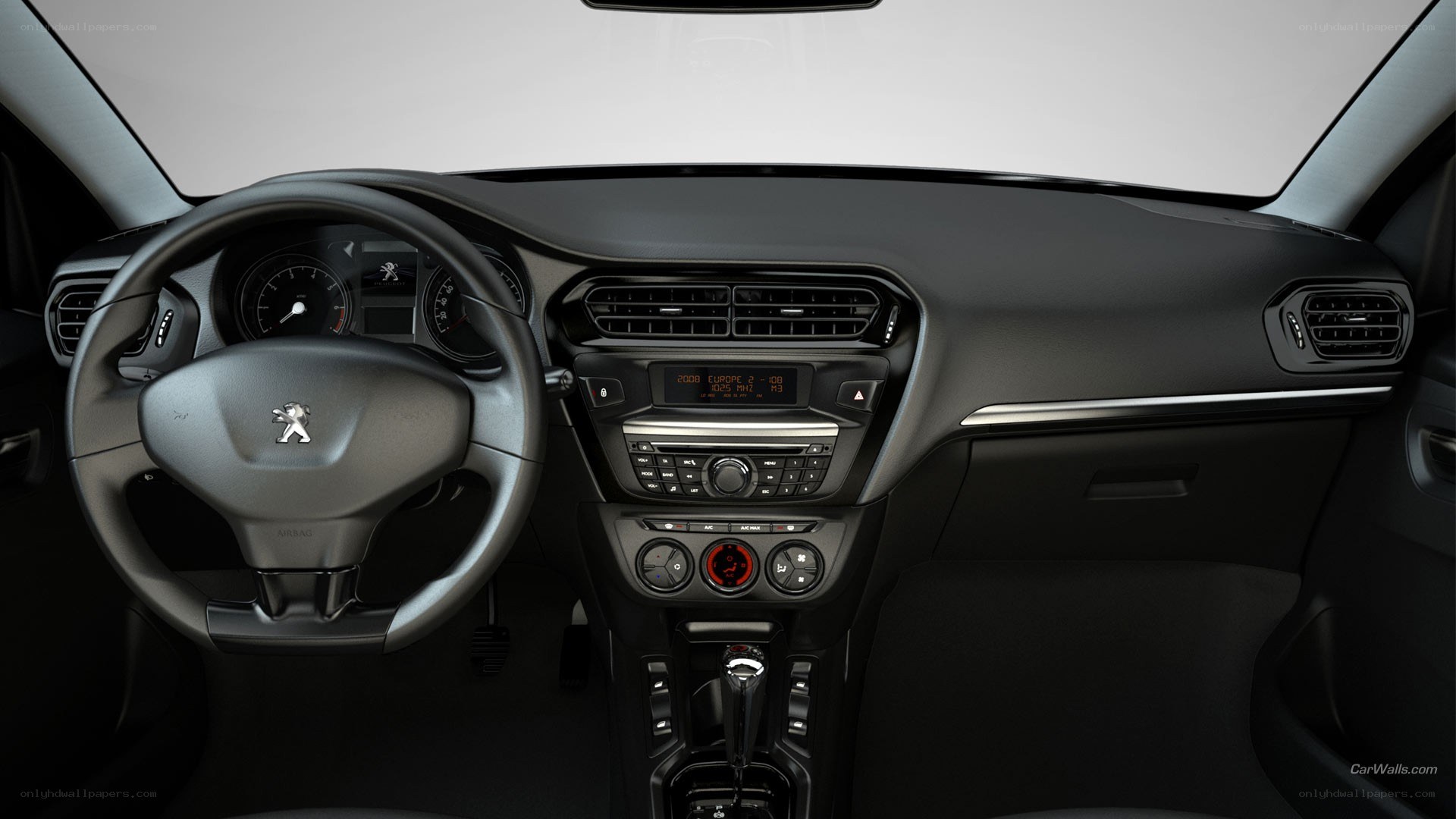 Peugeot car interior dashboard