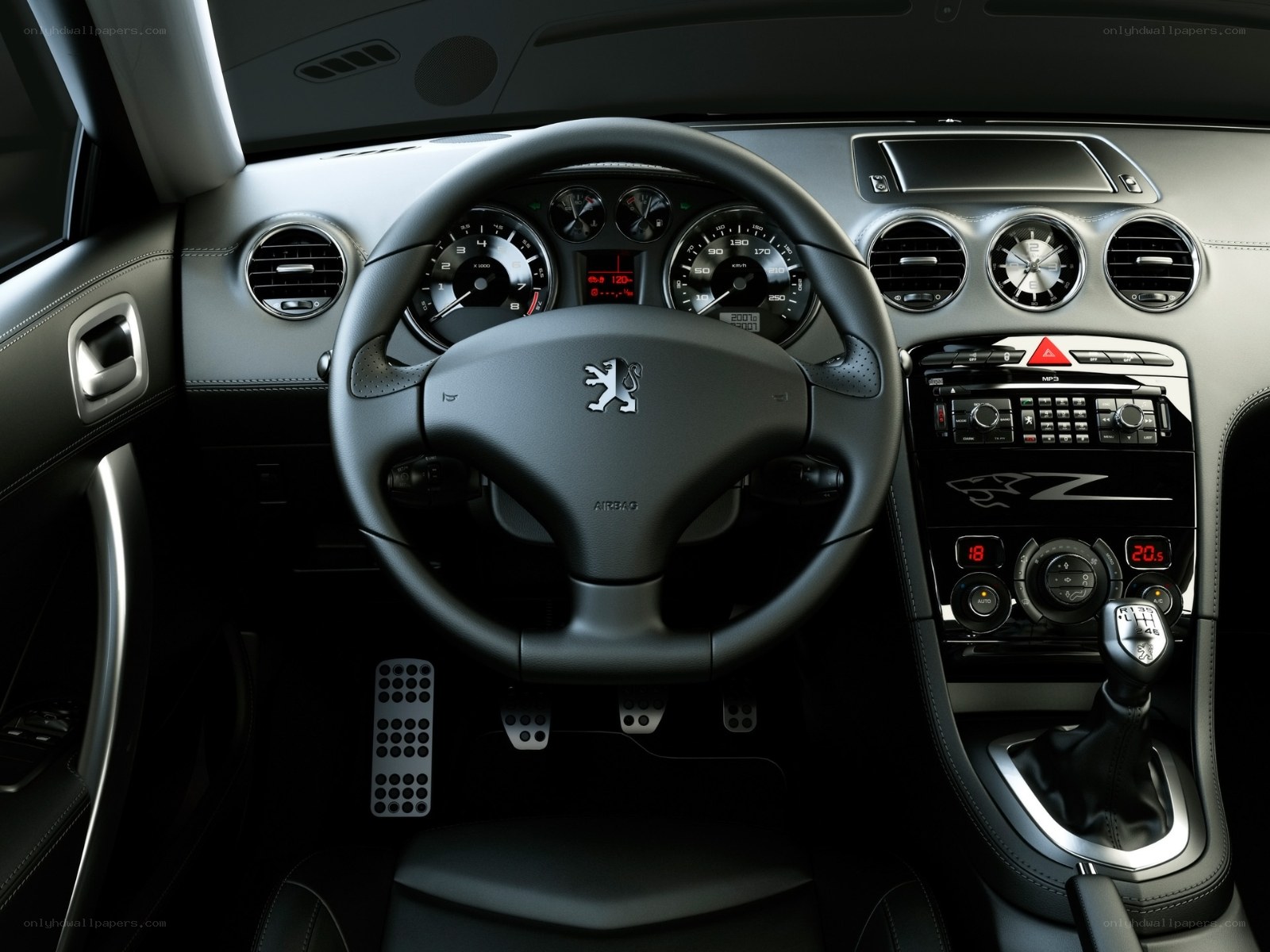 Peugeot car interior dashboard