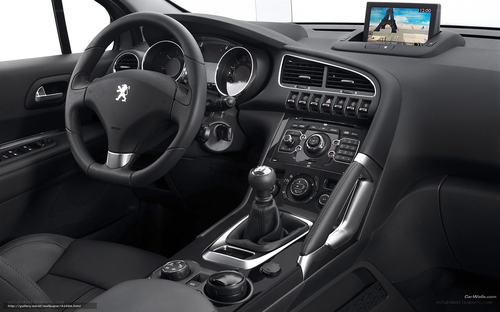 Peugeot car interior dashboard