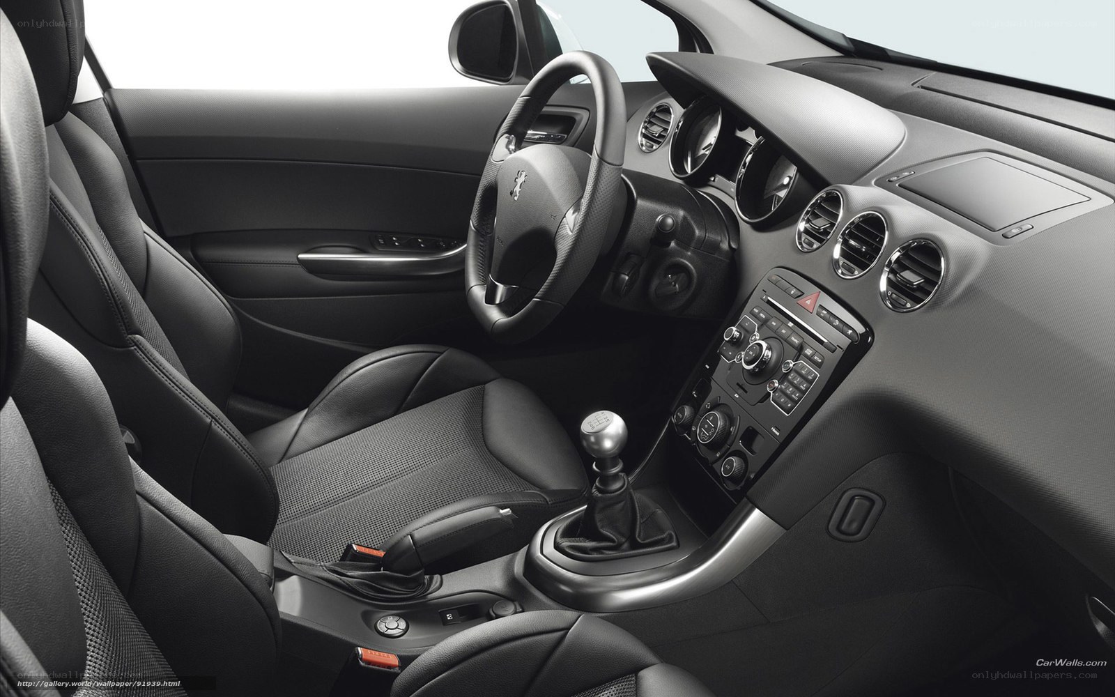 Peugeot car interior dashboard
