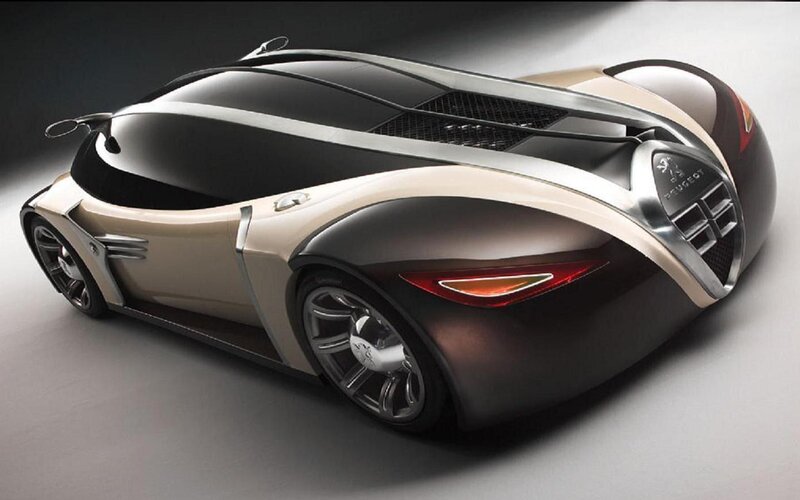 Peugeot Concept Car — Black, Dramatic, 3d Render