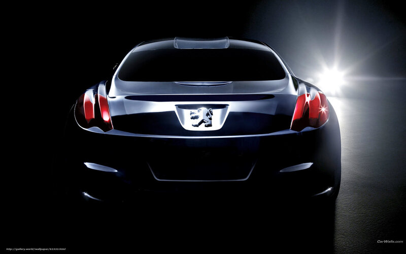 Peugeot Concept Car — Black, Dramatic, Night