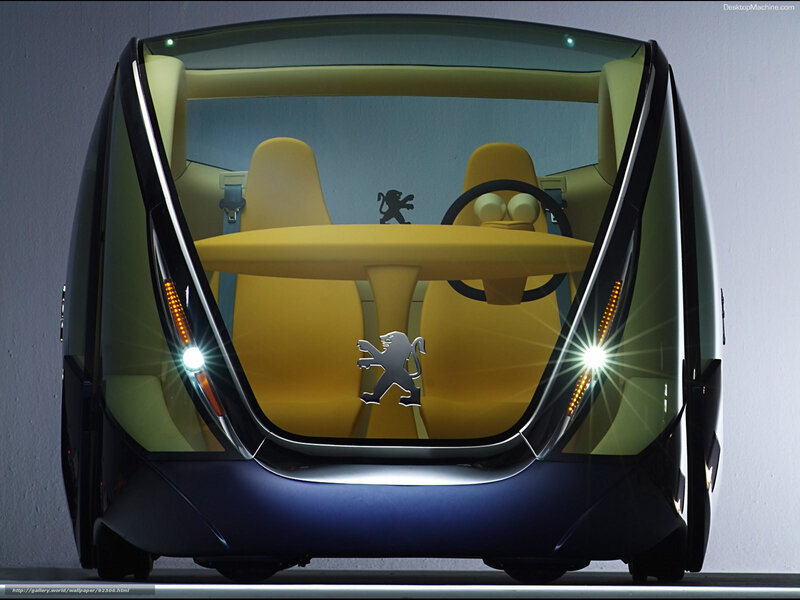 Peugeot Concept Car — Black, Futuristic