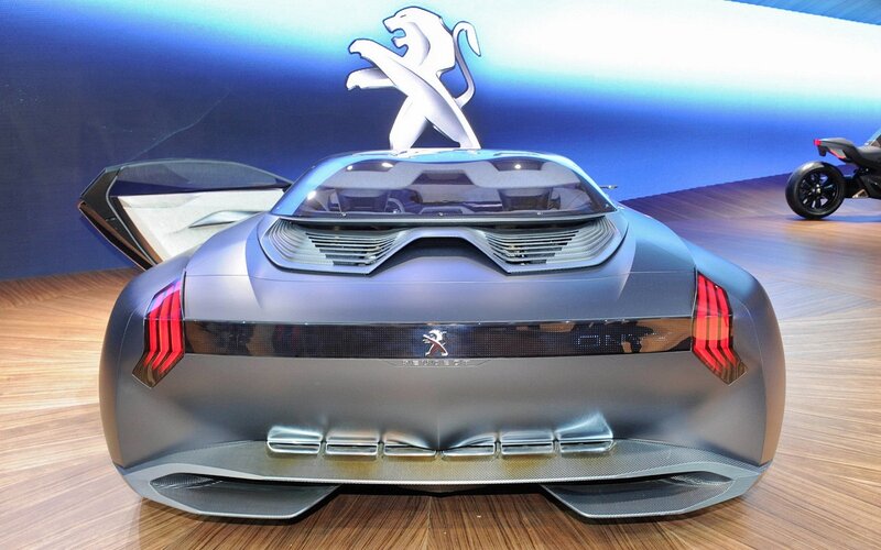 Peugeot Concept Car — Gray, Dramatic, Photograph
